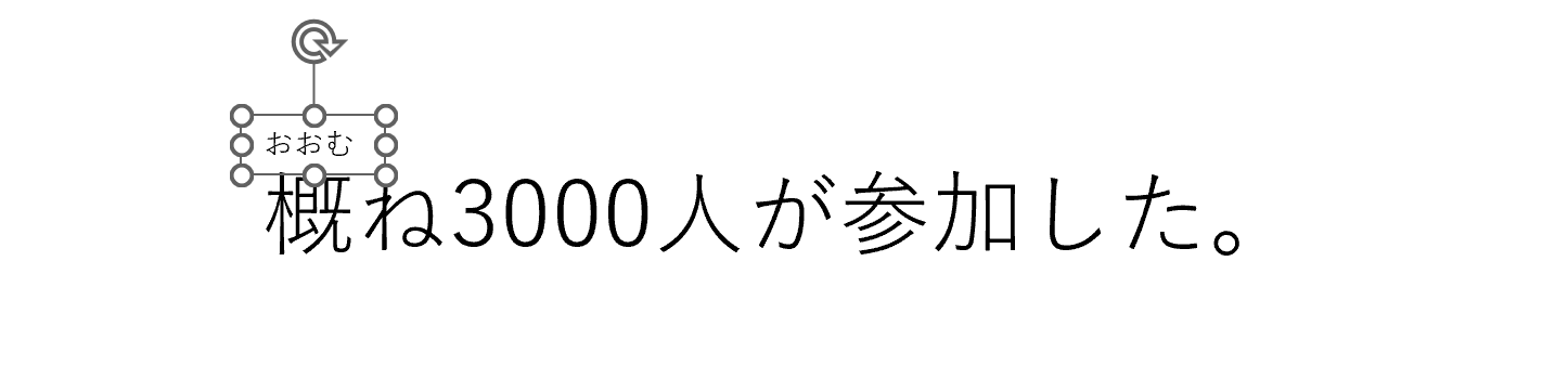 ルビ振り・テキストボックス2つ